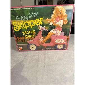 Babysitter Skipper Motor‎ Bike 1990 Mattel Barbie Open With Box See Photos